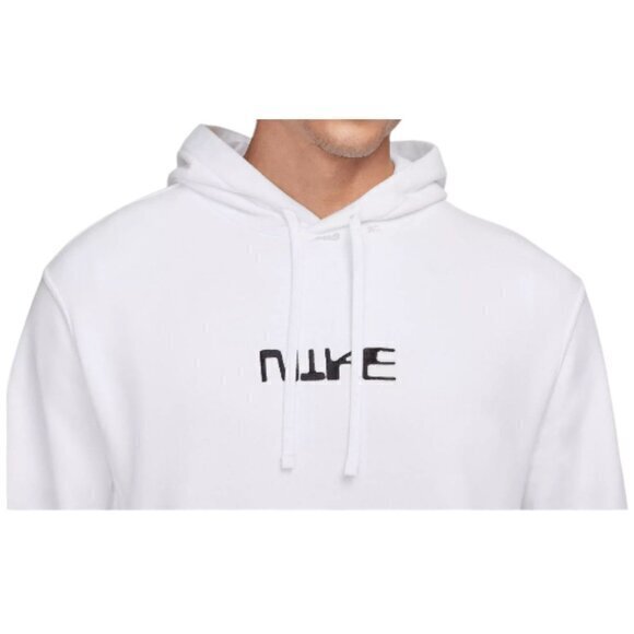 Nike Club Fleece‎ Pullover Hoodie Sweatshirt White Men's Medium NWOT FB6574-100 - Picture 6 of 16